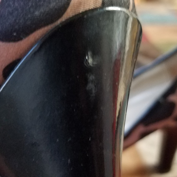 Open toe leopard/cheetah print heels - Picture 2 of 5